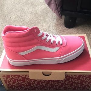 Pink high top vans